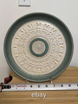Vintage Jack Mason Studio Art Pottery Platter Wheel Thrown Centerpiece