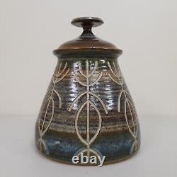 Vintage Jack Mason Studio Art Pottery Urn Petroglyphs