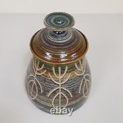 Vintage Jack Mason Studio Art Pottery Urn Petroglyphs