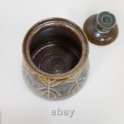 Vintage Jack Mason Studio Art Pottery Urn Petroglyphs