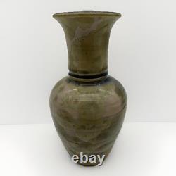 Vintage Jack & Shelly Feltman Studio Pottery Crystalline Glaze Vase Signed 1990