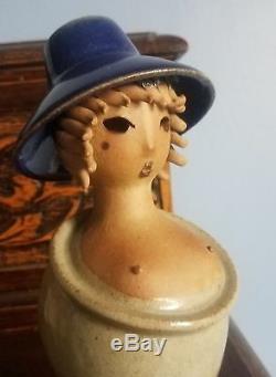Vintage Jacob Bang Studio Figural Vase Art Pottery Sculpture