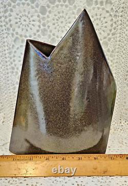 Vintage James Johnston Post Modern Angular Shaped Ceramic Vase