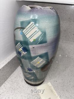 Vintage Jamie Davis Studio Pottery Art Vase 17.25 Floral
