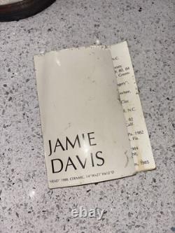 Vintage Jamie Davis Studio Pottery Art Vase 17.25 Floral