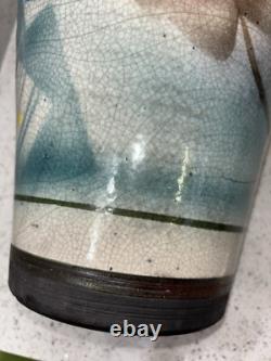 Vintage Jamie Davis Studio Pottery Art Vase 17.25 Floral