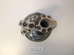 Vintage Jane Reuter Hitzeman Signed Studio Pottery Abstract Decorated Pitcher