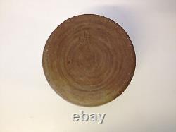 Vintage Jane Reuter Hitzeman Signed Studio Pottery Barrel Form Vase