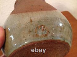 Vintage Jane Reuter Hitzeman Signed Studio Pottery Partially Glazed Vase