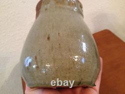 Vintage Jane Reuter Hitzeman Signed Studio Pottery Partially Glazed Vase