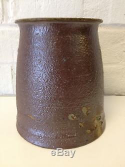 Vintage Jane Reuter Hitzeman Signed Studio Pottery Vase w Line / Face Decoration