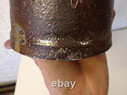 Vintage Jane Reuter Hitzeman Signed Studio Pottery Vase w Line / Face Decoration