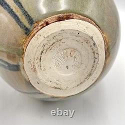 Vintage Jane Sinauer Studio Pottery Vase Vessel Massachusetts Artist Abstract