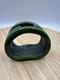 Vintage Japanese Green Glazed Ikebana Vase Signed Mid-Century Studio Pottery