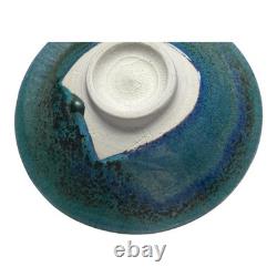 Vintage Japanese Makoto Yabe Studio Pottery Metallic Glaze Tea Bowl Signed