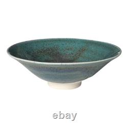 Vintage Japanese Makoto Yabe Studio Pottery Metallic Glaze Tea Bowl Signed