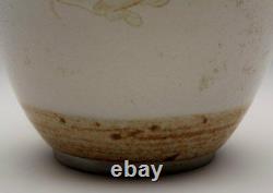 Vintage Japanese Studi0 Pottery Vase With Carp 20th C