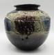 Vintage Japanese Studio Art Pottery Large Mid Century Drip Glaze Vase Signed