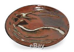 Vintage Japanese Studio Art Pottery Platter Dish Low Bowl Plate Mashiko Japan