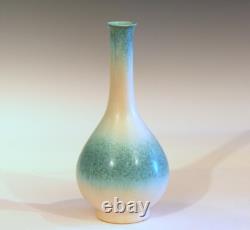 Vintage Japanese Studio Pottery Crystalline Ikebana Zen Bud Bottle Signed Vase