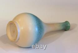 Vintage Japanese Studio Pottery Crystalline Ikebana Zen Bud Bottle Signed Vase