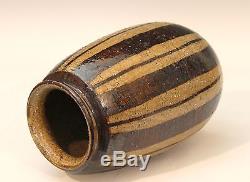 Vintage Japanese Studio Pottery Hamada Leach Ikebana Signed Seal Marked Vase