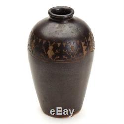 Vintage Japanese Studio Pottery Insect Vase Signed