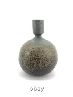 Vintage Japanese Studio Pottery Vase Signed Mashiko Shigaraki Style 6