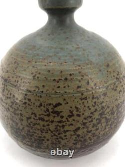 Vintage Japanese Studio Pottery Vase Signed Mashiko Shigaraki Style 6