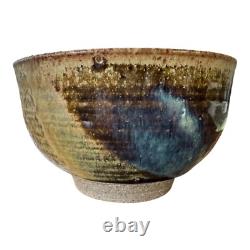 Vintage Japanese Studio Pottery Wabi-Sabi Glazed Chawan Tea Bowl