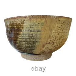 Vintage Japanese Studio Pottery Wabi-Sabi Glazed Chawan Tea Bowl