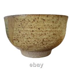 Vintage Japanese Studio Pottery Wabi-Sabi Glazed Chawan Tea Bowl