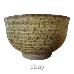 Vintage Japanese Studio Pottery Wabi-Sabi Glazed Chawan Tea Bowl