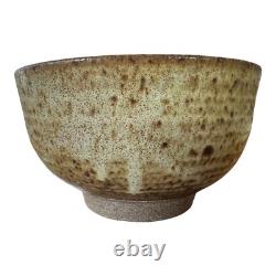 Vintage Japanese Studio Pottery Wabi-Sabi Glazed Chawan Tea Bowl