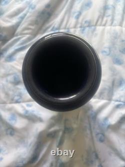 Vintage Japanese-Style Cobalt Blue Flambé Vase Studio Pottery