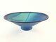 Vintage Japanese Style Studio Pottery Bowl Blue Glaze Mark Bisque Simon Pearce