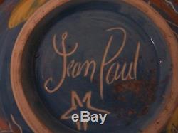 Vintage Jean-Paul Landreau Studio Pottery Bowl Signed 25cm Width