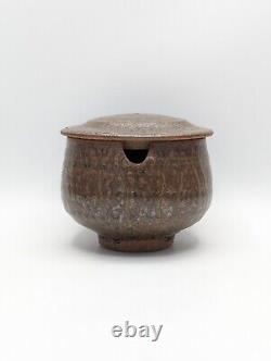 Vintage Jeff Oestreich Footed Sugar Jam Jar Unsigned Studio Art Pottery MCM