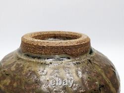 Vintage Jeff Oestreich Footed Sugar Jam Jar Unsigned Studio Art Pottery MCM