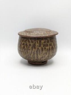 Vintage Jeff Oestreich Footed Sugar Jam Jar Unsigned Studio Art Pottery MCM