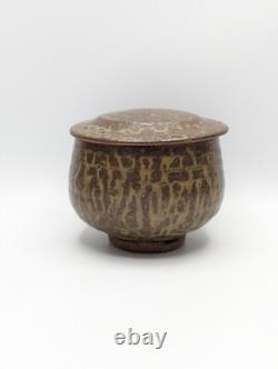 Vintage Jeff Oestreich Footed Sugar Jam Jar Unsigned Studio Art Pottery MCM