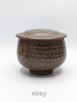 Vintage Jeff Oestreich Footed Sugar Jam Jar Unsigned Studio Art Pottery MCM