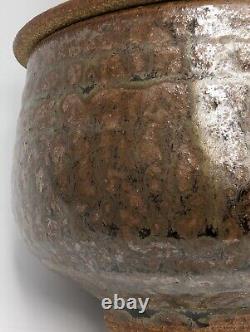 Vintage Jeff Oestreich Footed Sugar Jam Jar Unsigned Studio Art Pottery MCM