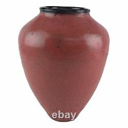 Vintage Jim Gardner Studio Art Pottery Vase Mid Century Sign Crackle Glaze 9 U32