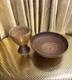 Vintage Joe Arnett Signed Studio Pottery Communion Set Chalice & Paten Cross XL