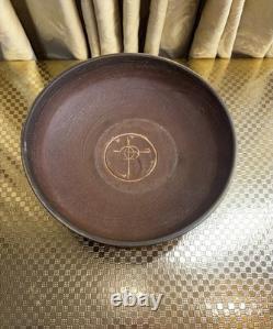 Vintage Joe Arnett Signed Studio Pottery Communion Set Chalice & Paten Cross XL