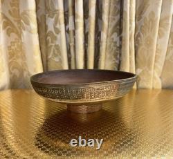 Vintage Joe Arnett Signed Studio Pottery Communion Set Chalice & Paten Cross XL