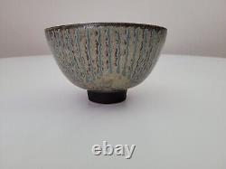 Vintage Johannes Andersen Studio Ceramic Art Pottery Bowl Blue Denmark MCM