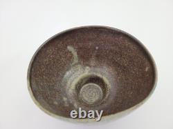 Vintage Johannes Andersen Studio Ceramic Art Pottery Bowl Blue Denmark MCM