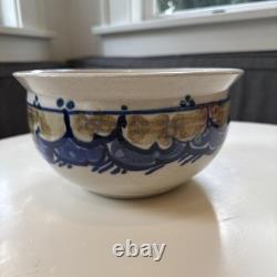 Vintage John Fassbinder Studio Pottery 8.75 Bowl Mixing/Serving, Has Crack